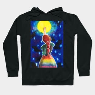 Color pencil - Reaching the moon Hoodie